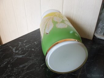 Starožitná krásná velká váza z opálového skla, výš. 28 cm. - 8