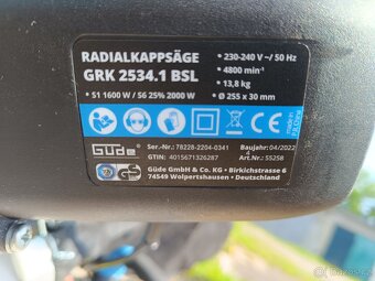 Elektrická pokosová pila GÜDE GRK 2534.1 BSL - 8