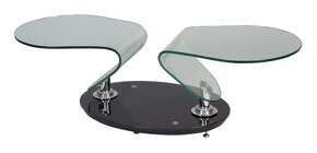 Skleněný stolek, otočný, značkový design - 8