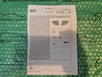 kryty vnějších zrcátek černé Kia Rio (YB) H8431ADE00BL - 8