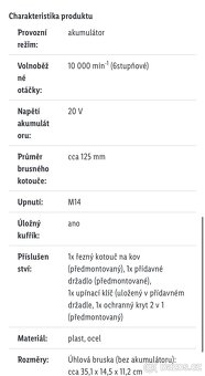 Aku úhlová bruska PWSAP 20-Li G7 PARKSIDE PERFORMANCE - 8