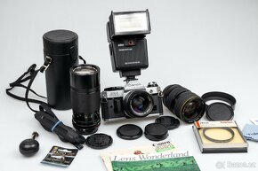 Canon AE-1 Program + 3 objektivy, příslušenství - 8