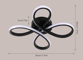 Moderní stropní LED svítidlo - černé - 8