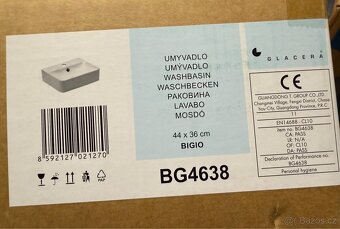 Umyvadlo Glacera Bigio 44x36 cm otvor pro baterii uprostřed - 8