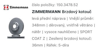 Přední kotouče Zimmermann 348mm - 8