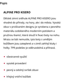 Dětské Zimni boty Alpine pro vel.31 - 8