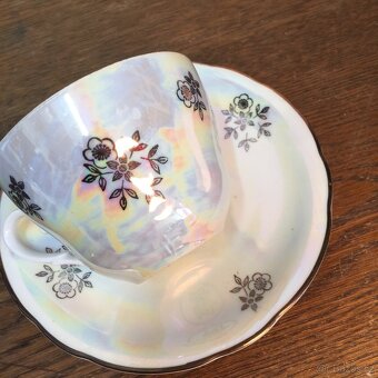 Kahla Durynsko porcelánový šálek s podšálkem dvě dívky - 8