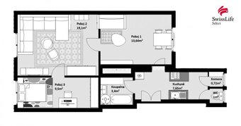 Prodej bytu 3+1 55 m2 Táborská, Praha - 8