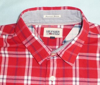 Kostkovaná bavlněná košile, vel. S-M, zn. Tommy Hilfiger - 8