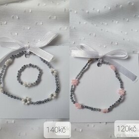 Krásné korálkové šperky, prstýnky, náramky-ruční výroba - 8