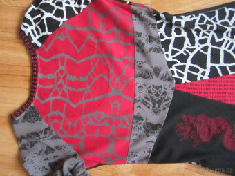 Šaty vel. M/L, 100% bavlna, zajímavý design, délka 100 cm - 8