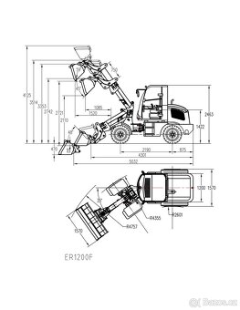 Teleskopický kloubový nakladač ER1200F - 8