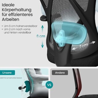 Nové ergonomické kancelářské křeslo s nosností 150 kg - 8
