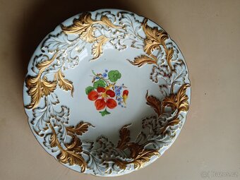 Míšenský hluboký porcelánový talíř dekorativní - 8
