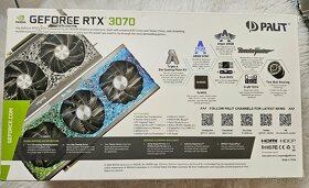 Palit GameRock RTX 3070 8GB - jako nová, záruka - 8