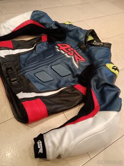 4SR RR Evo 3 Pearl Blue-Pánská moto kombinéza, dvoudílná - 8