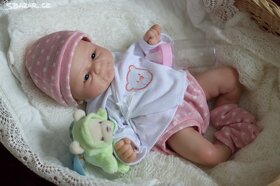 Roztomilé silikonové miminko holčička 36cm - 8
