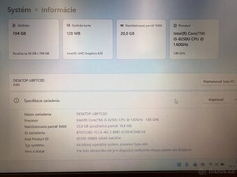 Notebook 14" Lenovo. Intel Core i5‑8250U.20gb ram.256gb SSD - 8