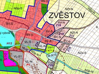 Prodej zasíťované stavební parcely 845 m2 ve Zvěstově, okr.  - 8