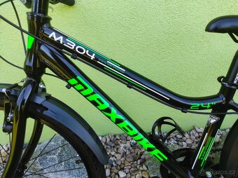 Značkové dětské kolo MAXBIKE 24" (černá/zelená) - 8