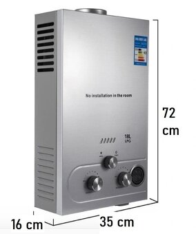 Kempingový průtokový ohřívač vody 6; 8; 10; 12; 16; 18l/min - 8