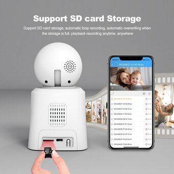 Chytrá WiFi monitorovací kamera s displejem SriHome - 8
