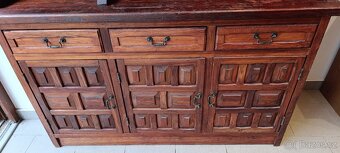 Starožitný příborník, kredenc, masív, Nábytek s příběhem - 8