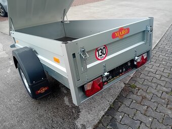 Přívěs, přívěsný vozík s alu bočnicemi a uzamykatelným víkem - 8