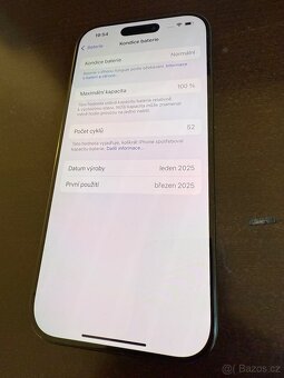 iPhone 16 pro 128GB černý titan, 100% baterka - 8