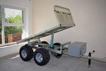Hydraulický sklápěcí vozík za čtyřkolku 1.400kg s SPZ - 8