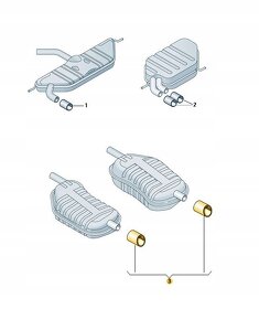 Sport koncovky Audi A4 A5 chrom, originál Audi 8W0071762 - 8