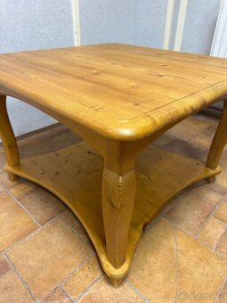 Konferenční stůl hranatý, 2patra, masiv borovice - 8