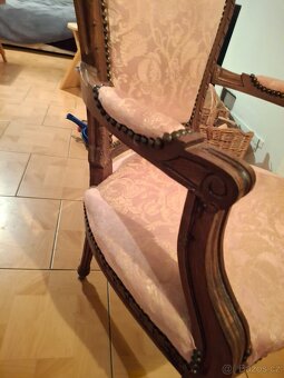 Křeslo replika starožitné barokní křeslo - 8