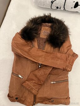 Krásná dámská bunda , límec pravá liška - 8