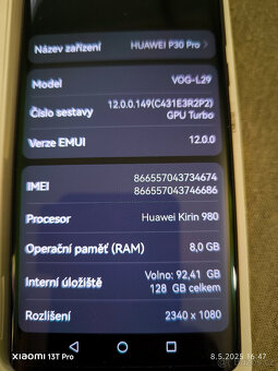 HUAWEI P30 PRO 8/128 + 128 Gb - super stav + příslušenství - 8