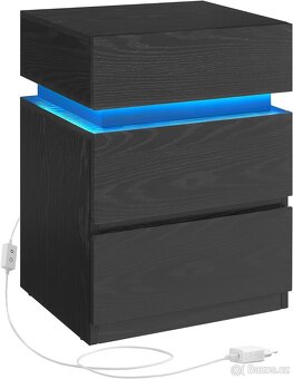 NOVÝ NOČNÍ STOLEK S LED OSVĚTLENÍM - 8