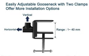 Držák s husím krkem na tablet otočný 360° pro tablety 7-10" - 8