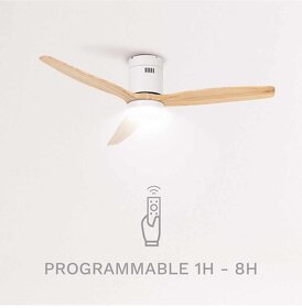 Stropní ventilátor se světlem IKOHS LIGHTCALM - nikl/dřevo - 8