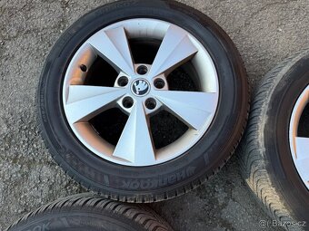 Originalní ALU kola Škoda 5x112 r16 celoroční pneu 7,5mm - 8