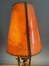 Starožitná celomosazná lampa na stůl nebo na zeď - 8
