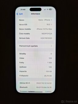 iPhone 14 Pro Max 128 GB, Space Black - Záruka do 09/25 - 8