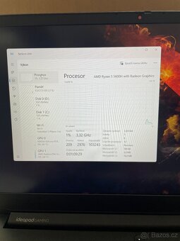 Herní notebook Lenovo- Ryzen 5-5600H- 32RAM- 1T-SSD-512Gb-SS - 8