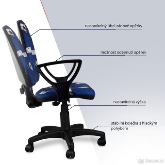 Dětský psací stůl, bílá barva - 8