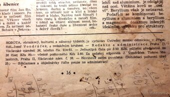 Týdeník SOBOTA, číslo 2. z roku 1947. - 8