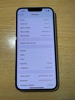 iPhone 14 128GB 100% kondice eSIM - 8