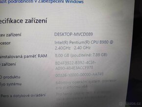 15,6" 2-jádro HP (2 x 2,4Ghz)8gb DDR3,HDMI,Nová baterie - 8