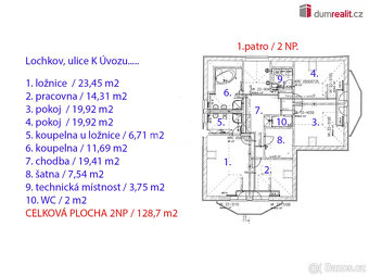 Dvougenerační dům 6+kk, 323 m2, pozemek 1868 m2, bazén, dům - 8