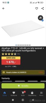 Elektrický polohovací pracovní stůl Alza Ergo - 8