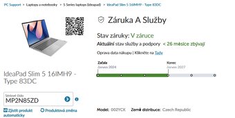Lenovo IdeaPad Slim 5 16IMH9 AbyssBlue celokovový - TOP STAV - 8