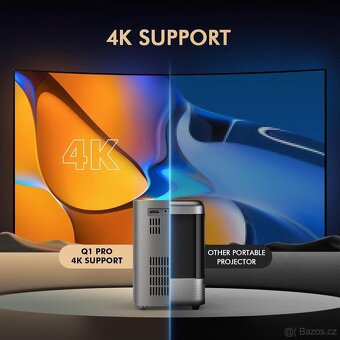 Mini projektor / Android TV / 9.0 projektor s WiFi - 8